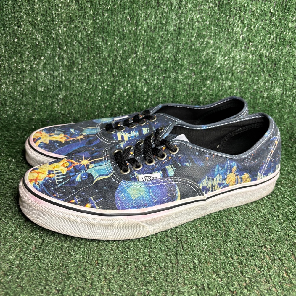 Vans Authentic Star Wars A New Hope Poster Print Canvas Sneakers Blue Mens 10.5 - Picture 3 of 9